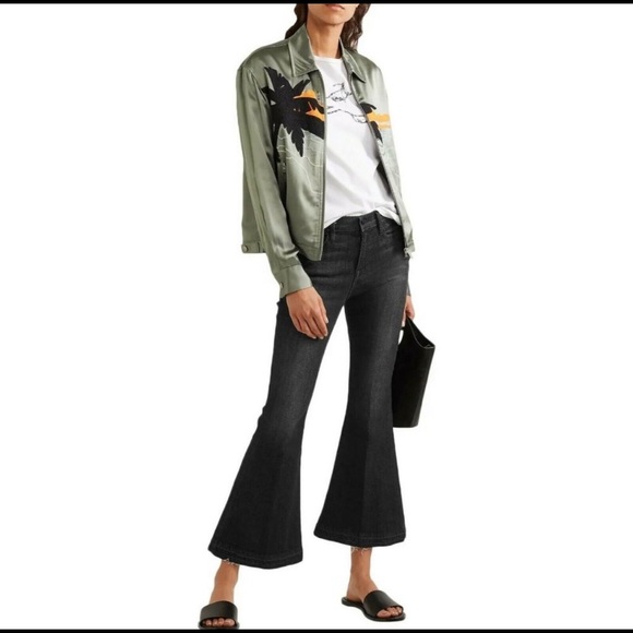 Frame Denim Denim - Frame Denim Le Crop Bell Flare Black Jeans, Sz 30